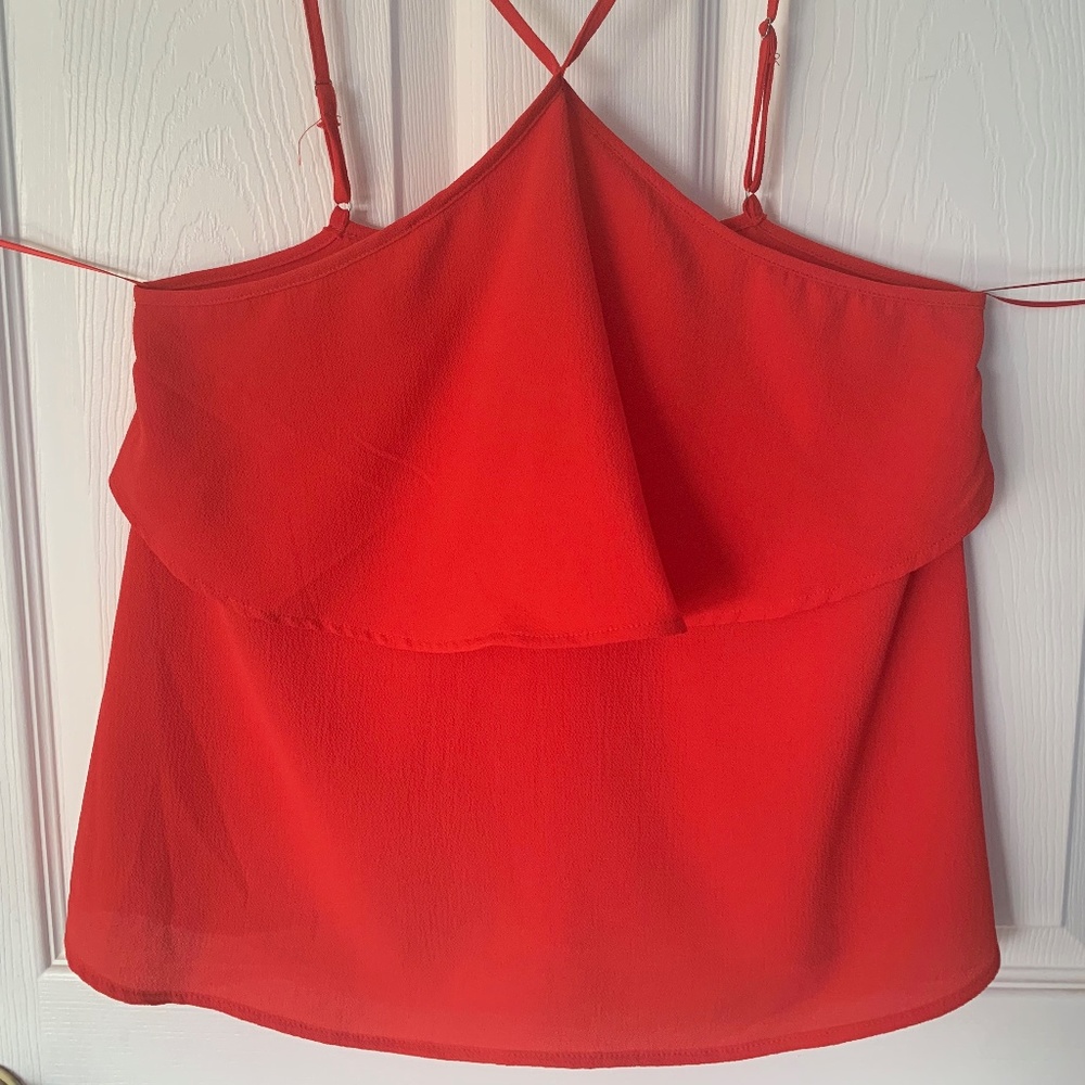 Red Cropped Tank Top